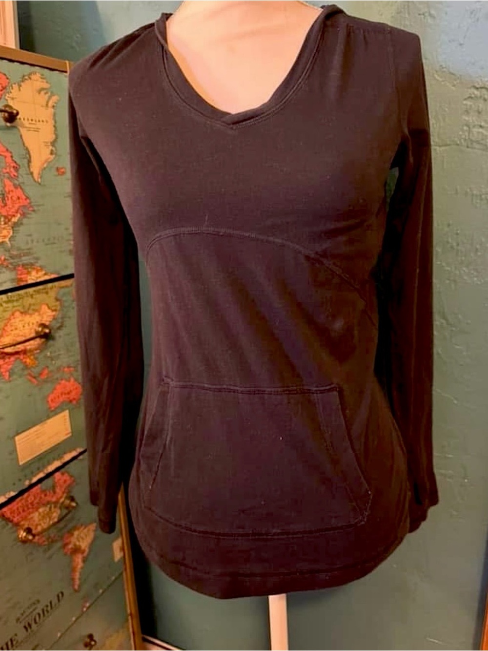 Mountain Hardwear Black V-Neck Pullover Hoodie